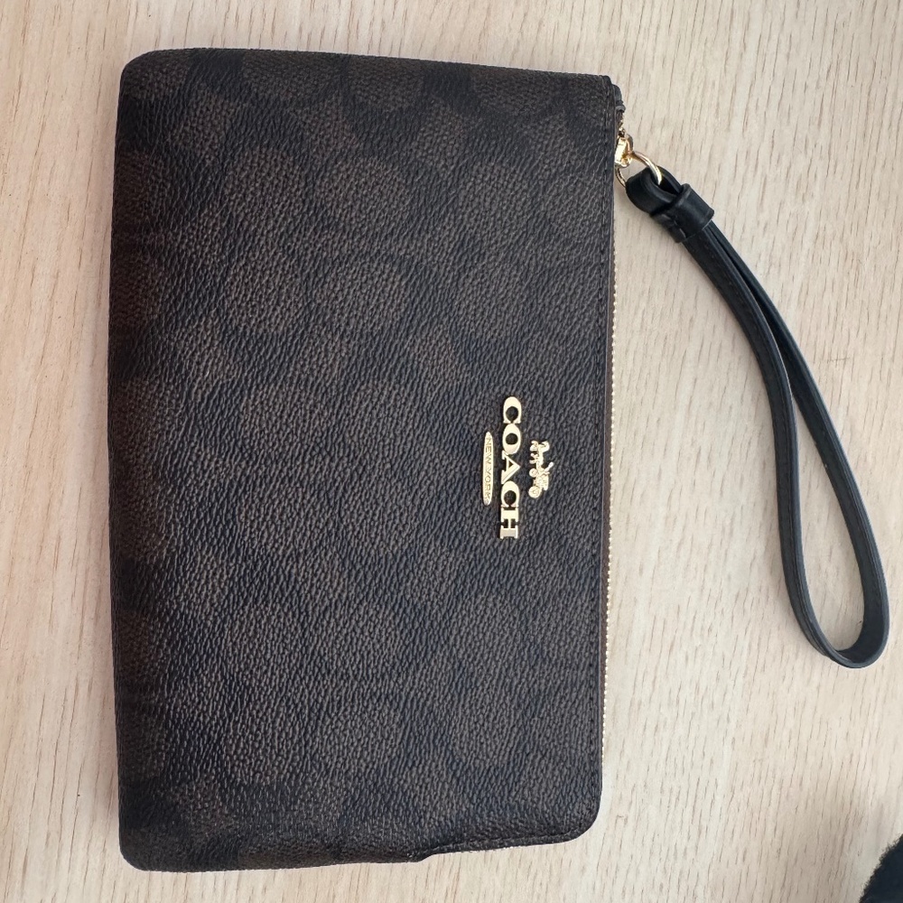Brown Coach Wristlet